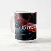 #GreetingsRoseMug コーヒーマグカップ (正面左)