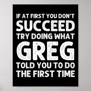 GREGギフト名パーソナライズされた誕生日おもしろいクリスマス ポスター