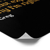 Greg ギフト 引用 楽しい 誕生日 名前入り パーソナライズ ポスター (角)