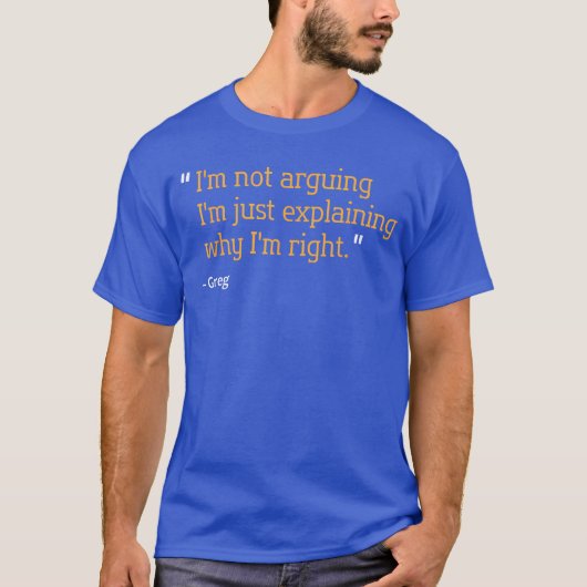 GREG ギフト 引用 楽しい 誕生日 名前入り Tシャツ (正面)