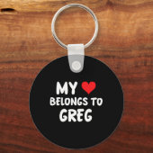 Greg - 私の心はGregのもの - 愛 キーホルダー (正面)