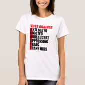 Greg Abbottテキサス州民主党のアクロスティック議員に対する投票 Tシャツ (正面)