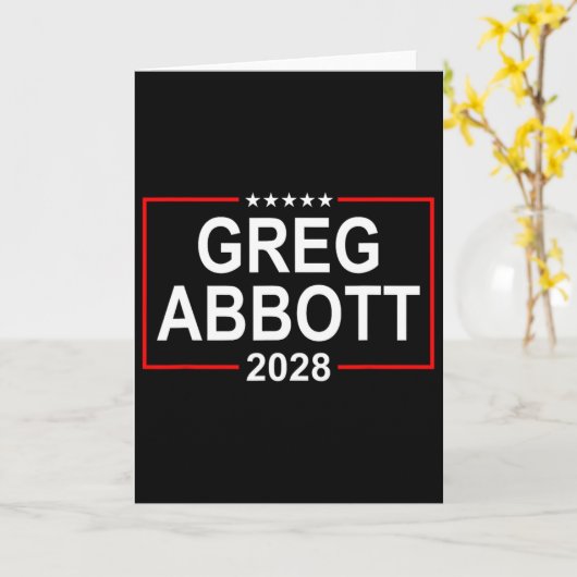 Greg Abbott 2028 Presidential Election July 4th Re カード (黄色い花)