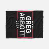 Greg Abbott 2028 Presidential Election July 4th Re フリースブランケット (正面(横))