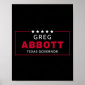 Greg Abbott Election Texas Governor Republican Blu ポスター (正面)