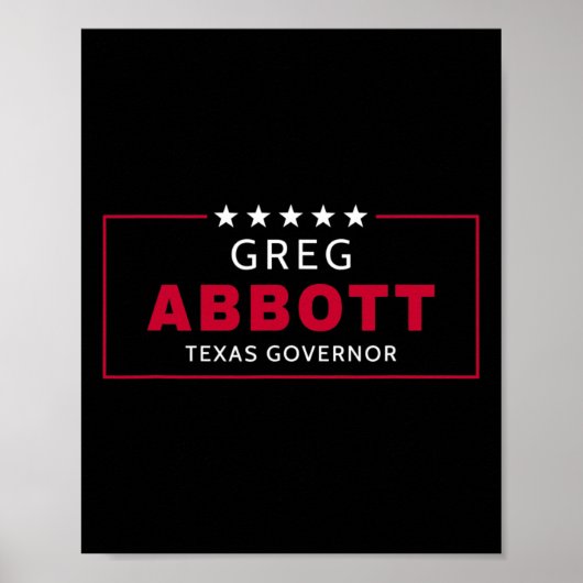 Greg Abbott Election Texas Governor Republican Blu ポスター (正面)