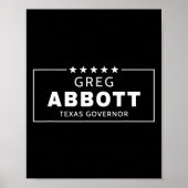 Greg Abbott Election Texas Governor Republican Red ポスター (正面)