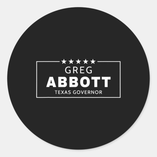 Greg Abbott Election Texas Governor Republican Red ラウンドシール (正面)