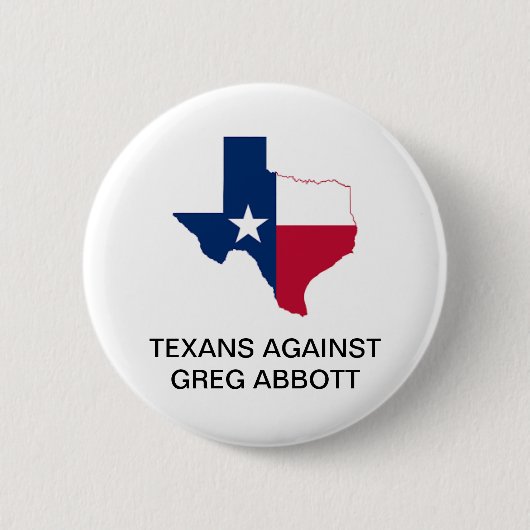 GREG ABBOTT GOVERNORボタンに対するTEXANS 缶バッジ (正面)