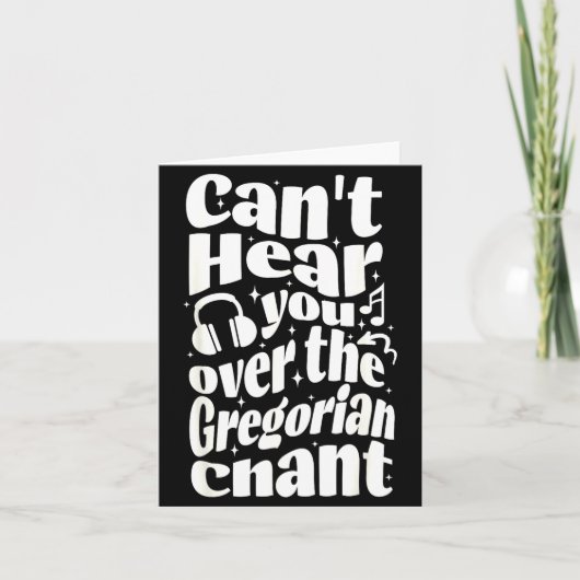 Gregorian Chant Funny Catholic Traditional Latin M カード (正面)