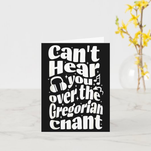 Gregorian Chant Funny Catholic Traditional Latin M カード (黄色い花)