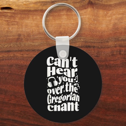 Gregorian Chant Funny Catholic Traditional Latin M キーホルダー (正面)