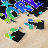 「GREGORY」名、おもしろい「ハッピーバースデー」 ジグソーパズル (側面)