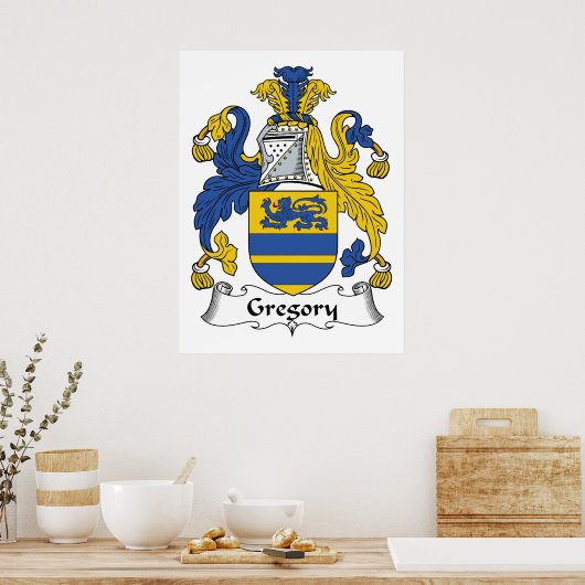 Gregory Family Crest ポスター (キッチン)