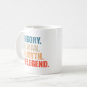 Gregory The Man The Myth The Legend コーヒーマグカップ (正面左)