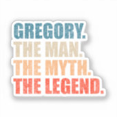 Gregory The Man The Myth The Legend シール (正面)