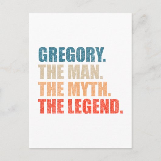 Gregory The Man The Myth The Legend ポストカード (正面)