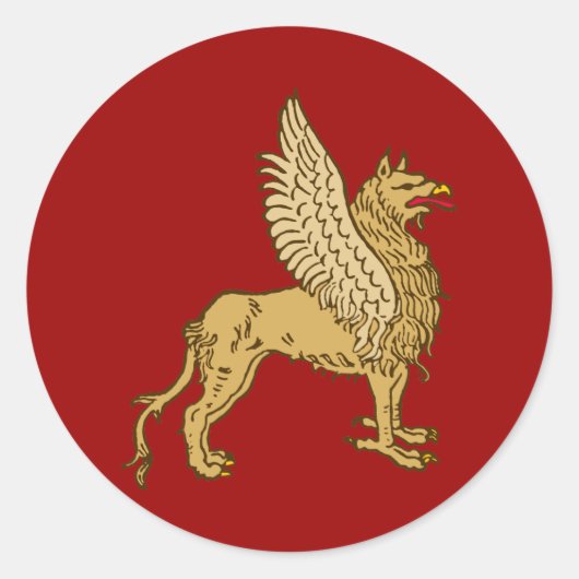 Greif griffin gryphon ラウンドシール (正面)