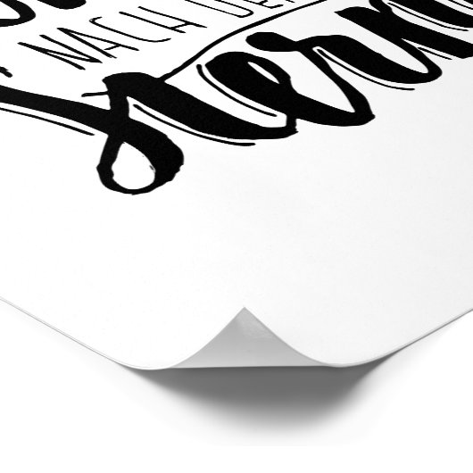 "Greif nach den Sternen" - handgeschiebener Spruch ポスター (角)