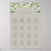 Greige 24x36" 16表8座席表ポスター ポスター (正面)