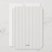 Greige/Beige Stripes Happy Holidays Flat Photo シーズンカード (裏面)