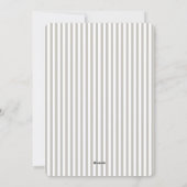 Greige/Beige Stripes Happy New Year Flat Photo シーズンカード (裏面)