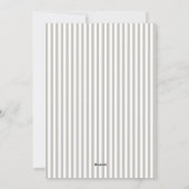 Greige/Beige Stripes Season's Greetings Flat Photo シーズンカード (裏面)