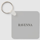 Greige Luxury Personalized Serif Name Gift For Her キーホルダー (正面)