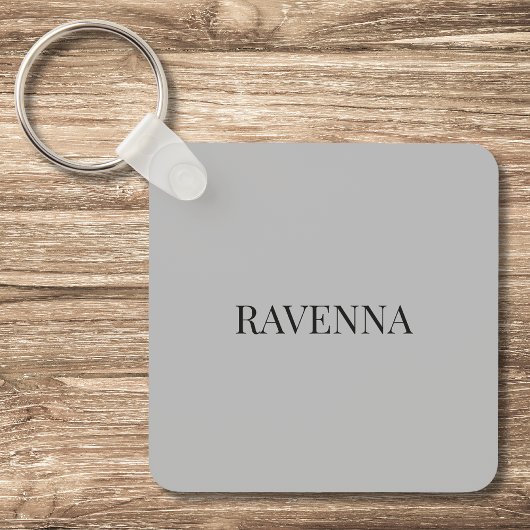 Greige Luxury Personalized Serif Name Gift For Her キーホルダー