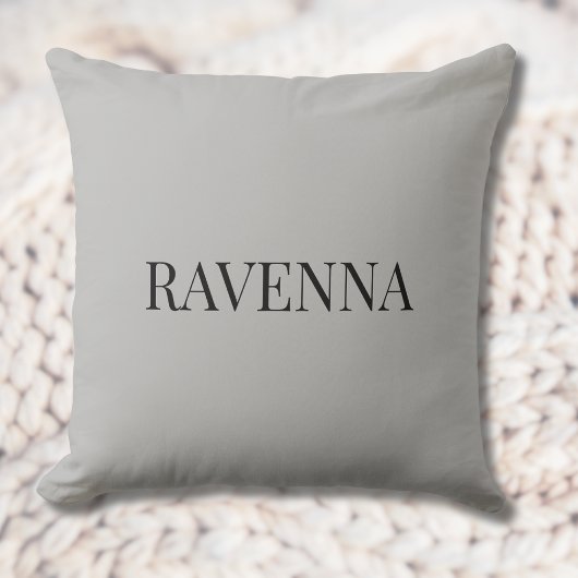 Greige Luxury Serif Personalized Custom Name クッション