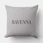 Greige Luxury Serif Personalized Custom Name クッション (正面)