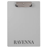 Greige Luxury Serif Personalized Custom Name クリップボード (正面)