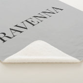Greige Luxury Serif Personalized Custom Name シェルパブランケット (3/4)