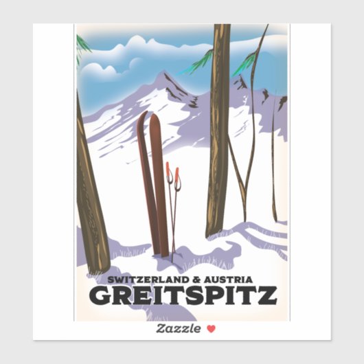 Greitspitz Switzerland & Austria Skiのポスター シール (シート)