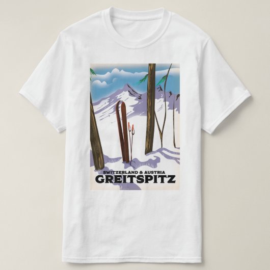 Greitspitz Switzerland & Austria Skiのポスター Tシャツ (デザイン正面)