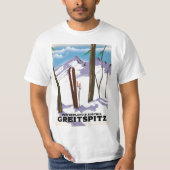 Greitspitz Switzerland & Austria Skiのポスター Tシャツ (正面)