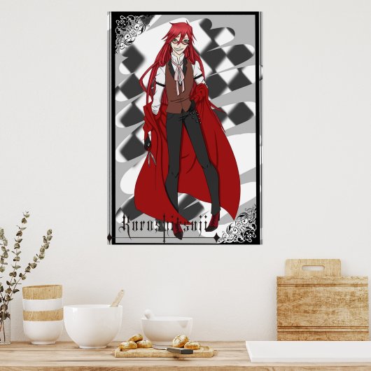 Grell Sutcliff from Kuroshitsuji  Black Butler ポスター (キッチン)