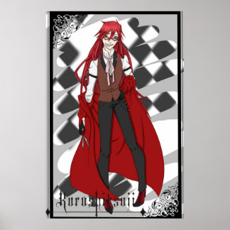 Grell Sutcliff from Kuroshitsuji Black Butler ポスター