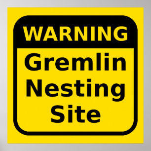 Gremlinの警告ポスター ポスター