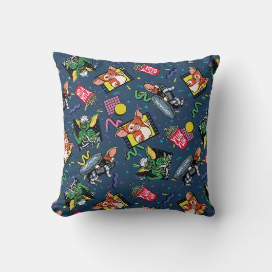 Gremlins™ 80's Retrowave Pattern クッション (正面)