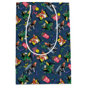 Gremlins™ 80's Retrowave Pattern ミディアムペーパーバッグ (正面)