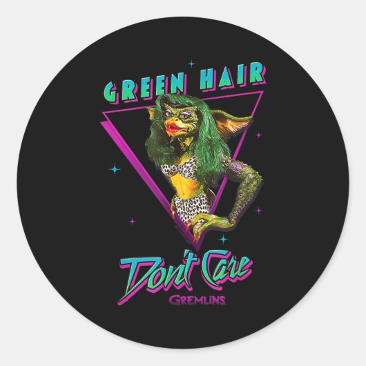 Gremlins - Green Hair Don't Care  ラウンドシール (正面)