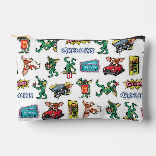 Gremlins™ Sticker Fun Pattern アクセサリーポーチ (正面)
