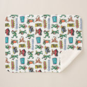 Gremlins™ Sticker Fun Pattern シェルパブランケット (正面(横))