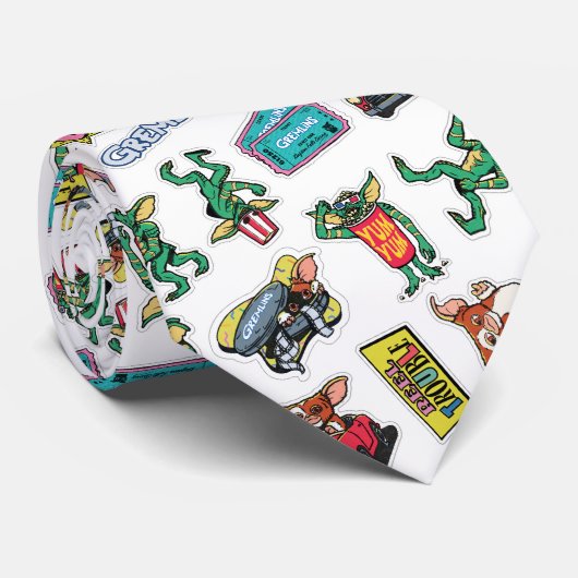 Gremlins™ Sticker Fun Pattern ネクタイ (ロール)