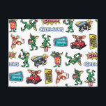 Gremlins™ Sticker Fun Pattern ポストカード<br><div class="desc">Celebrate classic creature-feature fun with this vibrant Gremlins™ sticker-style pattern! Packed with fan-favorite characters like Gizmo and Stripe, retro logos, popcorn moments, movie tickets, and playful props, this design captures all the mischievous energy and nostalgic charm of the iconic film. The collage-style layout creates a bold “sticker bomb” effect, with...</div>