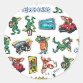 Gremlins™ Sticker Fun Pattern ラウンドシール (正面)