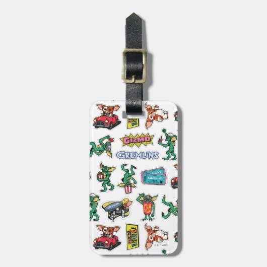 Gremlins™ Sticker Fun Pattern ラゲッジタグ (正面縦)