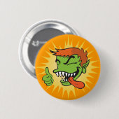 Gremmieボタン-オレンジ 缶バッジ (正面&裏面)