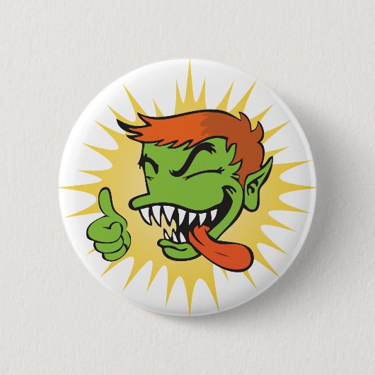 Gremmieボタン-白 缶バッジ (正面)